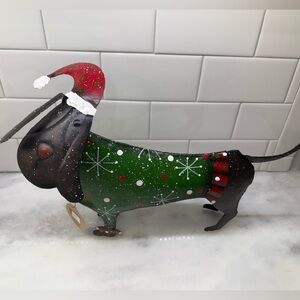 Metal Christmas Sweater Holiday Dachshund Decoration. NWT